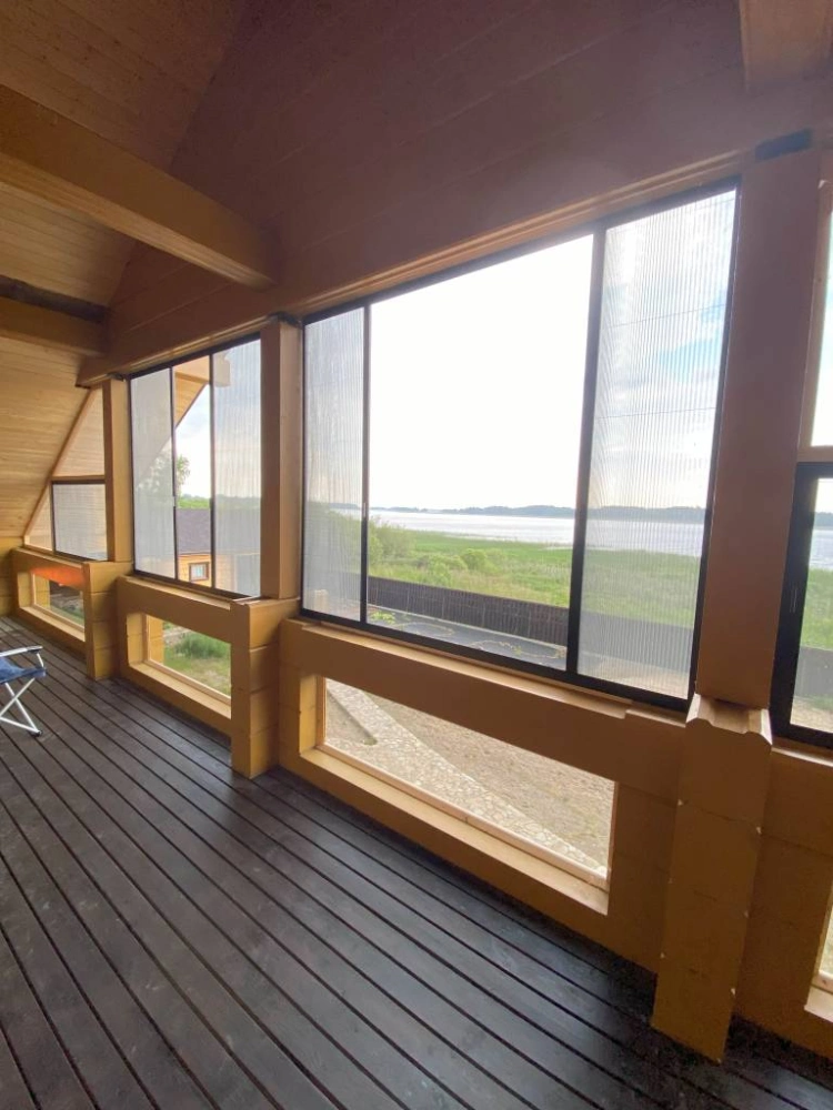 Установка полотна шторы-гармошки